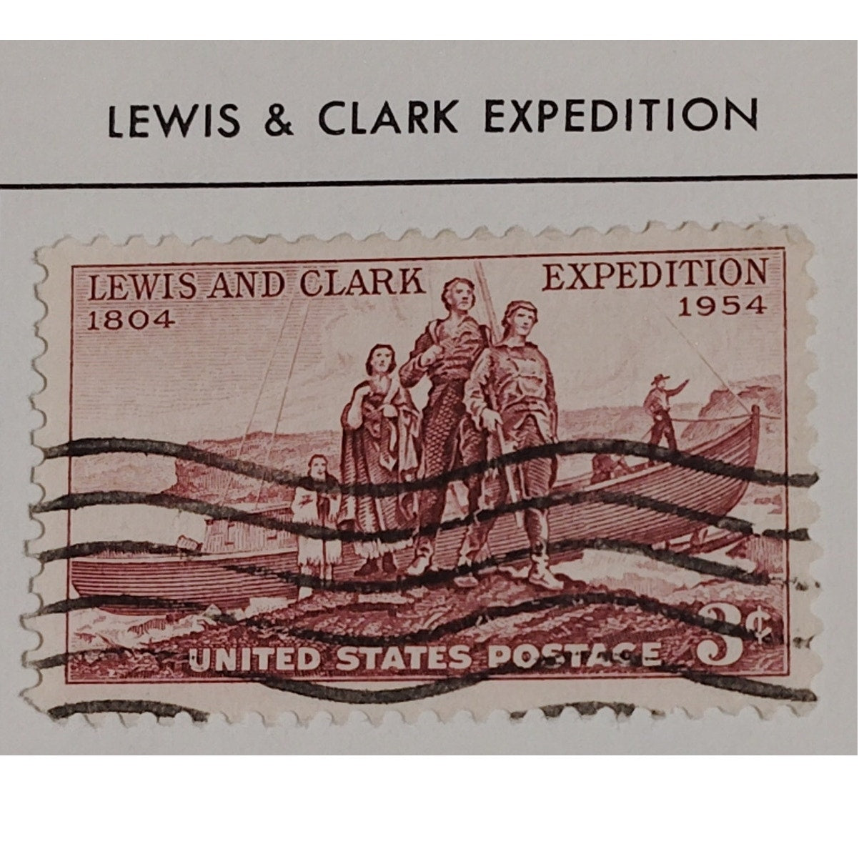 1954 3¢ Lewis and Clark Expedition Stamp Scott #1063 150th Anniversary Sacagawea