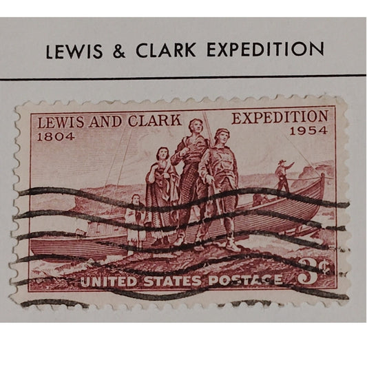 1954 3¢ Lewis and Clark Expedition Stamp Scott #1063 150th Anniversary Sacagawea