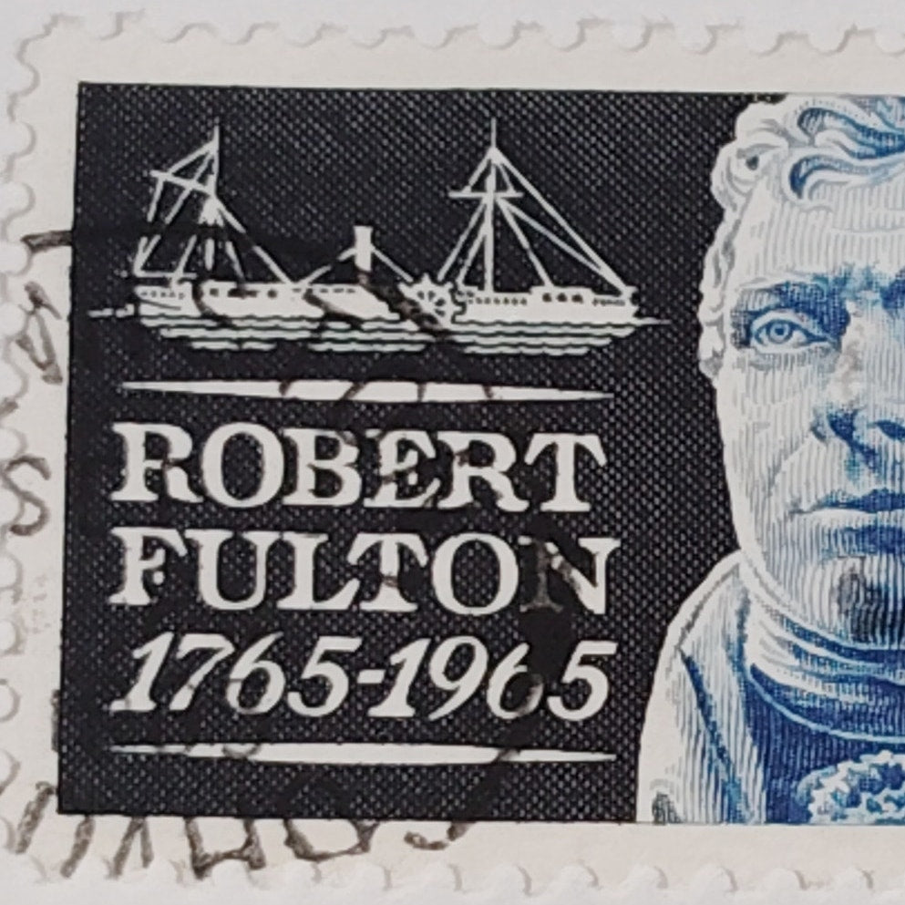 1965 Scott #1270 – 5¢ Robert Fulton / Steamboat Bicentennial – Canceled