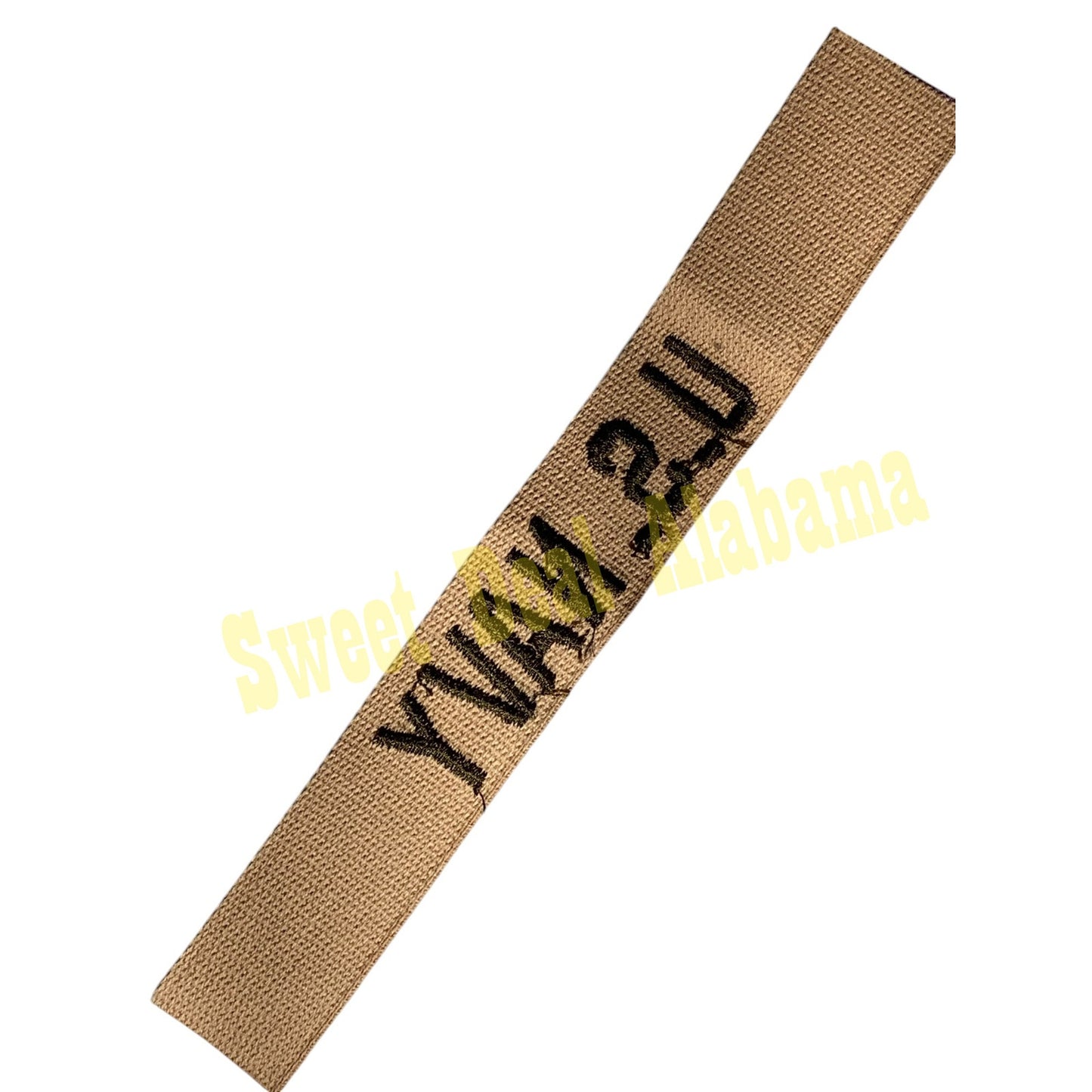 Navy Desert Tan 1"H Name Tape - Embroidered "U.S. NAVY" 7-1/2"L, Sew-On
