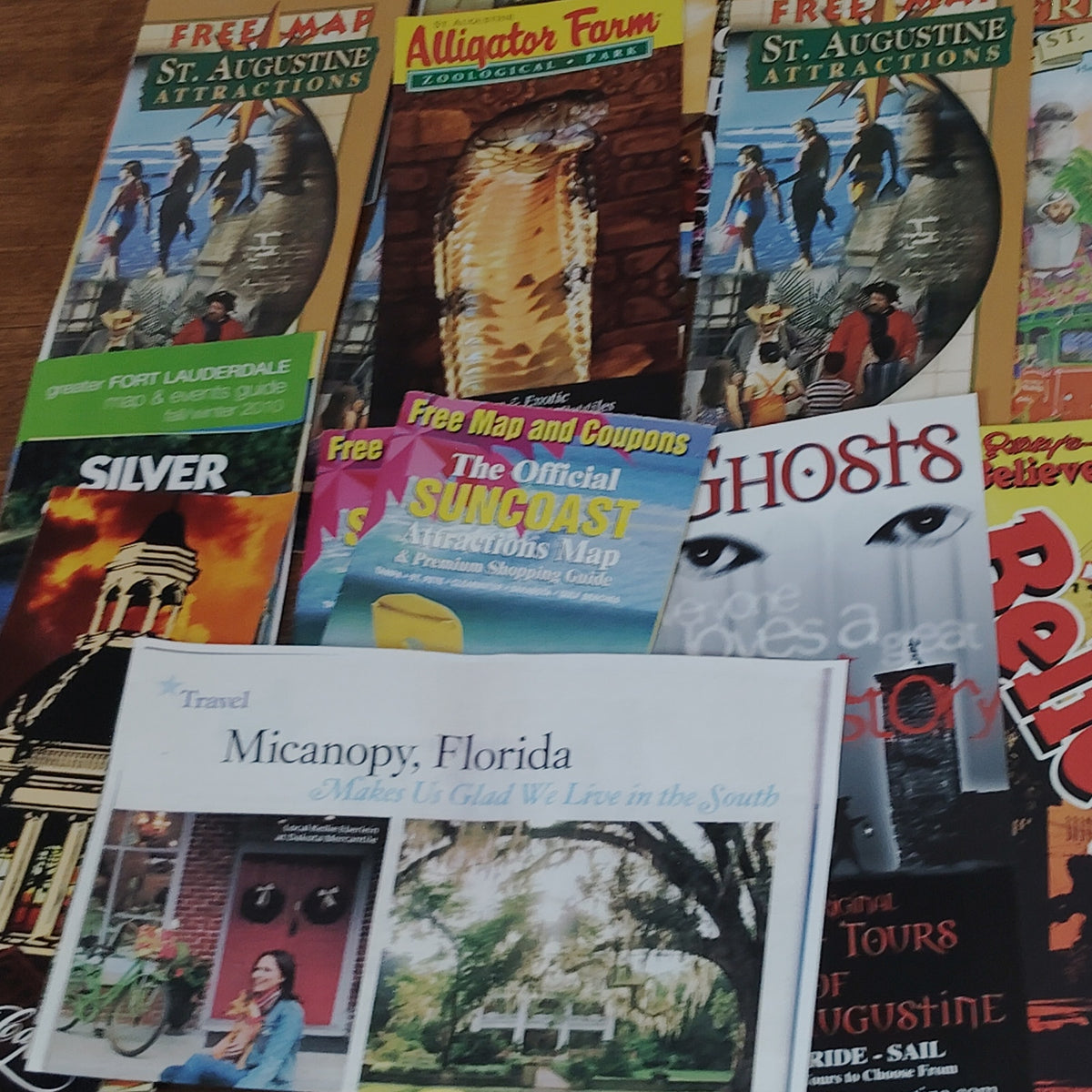 Vintage Florida Travel Ephemera Lot (2009) – Maps, Guides, Brochures