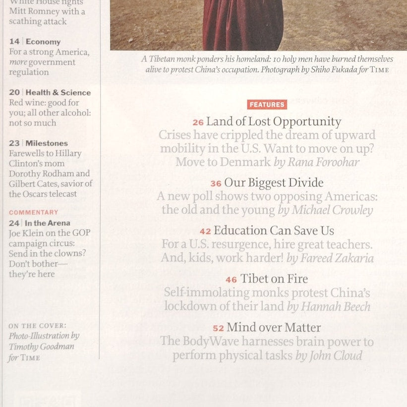 TIME Magazine November 14 2011 Can You Still Move Up in America?, Stephen King