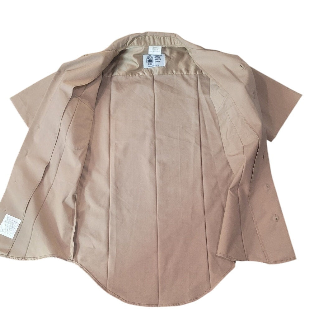 U.S. Military Service Khaki Shirt – Athletic Fit, Small, Poly/Wool Blend