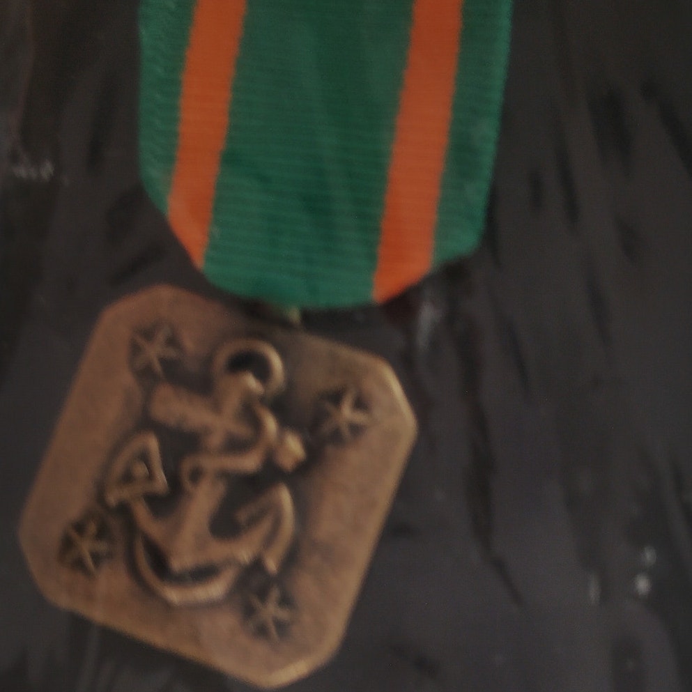Mini Navy Marine Corps Achievement Award Medal, 11/16"SQ x 2-1/4"H Overall