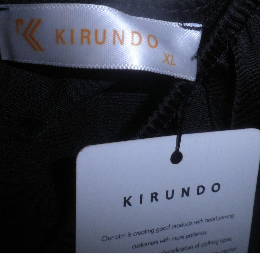 KIRUNDO 2024 Satin Midi Dress Off Shoulder Wrap Ruched, Slim Fit, XL (16)