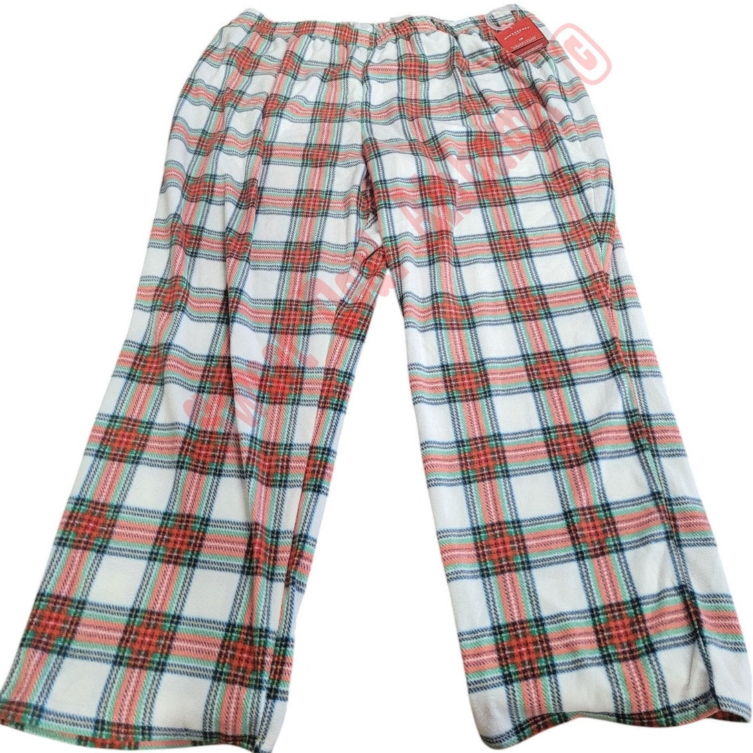 Women's Fleece Flannel Pajama Pants - Wondershop, Tartan Plaid, 1X (14W/16W)