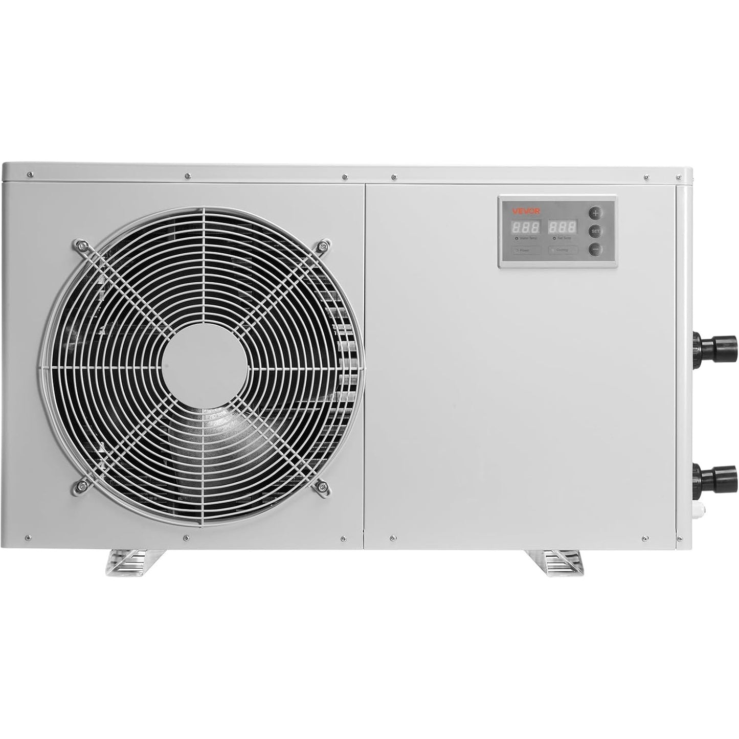 VEVOR Aquarium Chiller – 1.5 HP – 500 Gal – Titanium Evaporator – Gray