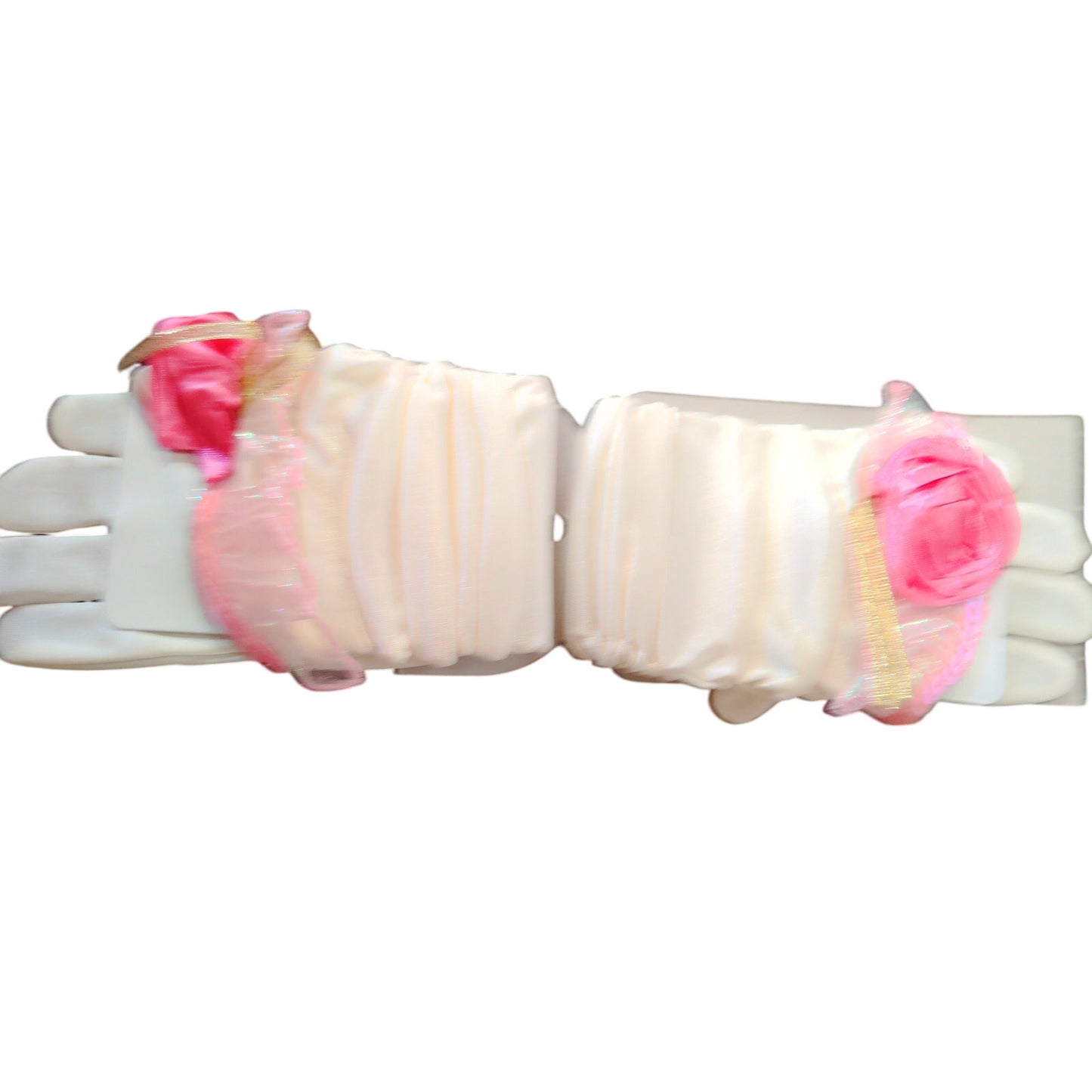 AMSCAN Long Aurora Gloves Halloween Costume White - Disney Princess Accessory