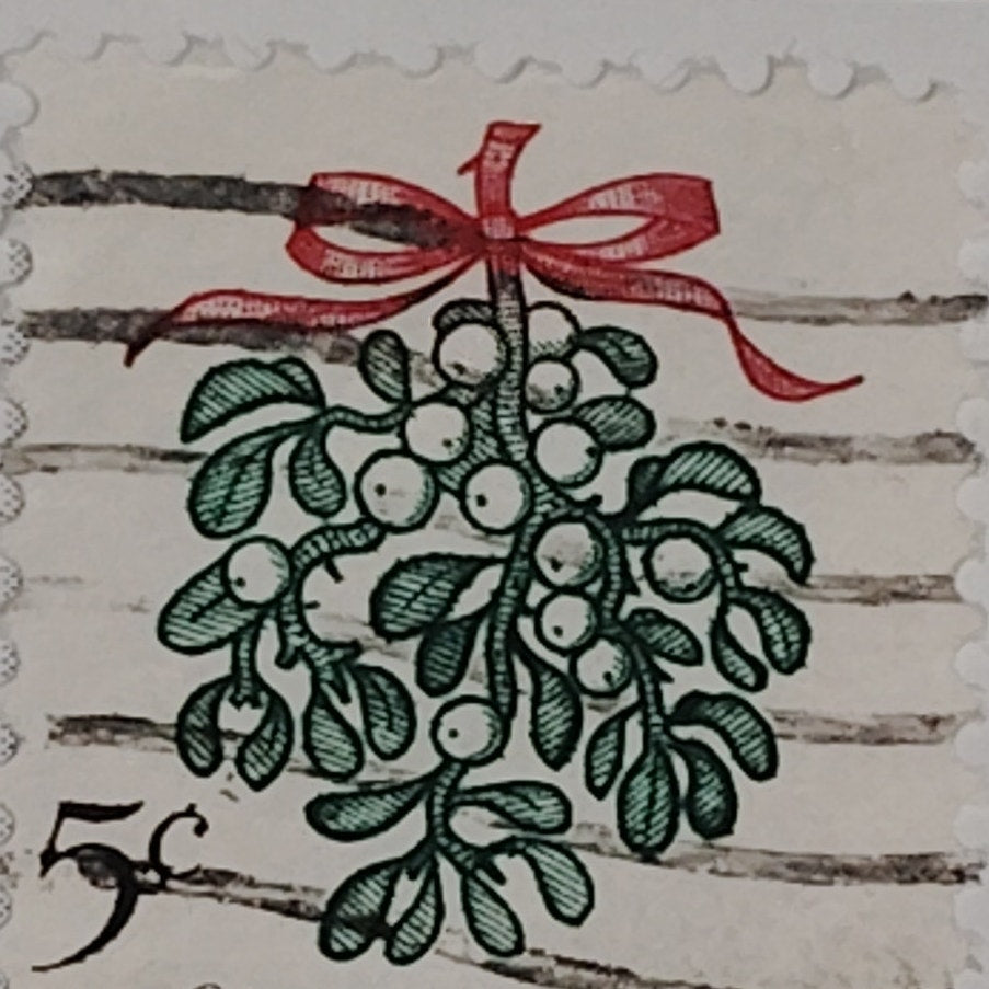 1964 Scott #1252 – 5¢ Mistletoe Botanical / Christmas Issue – Canceled