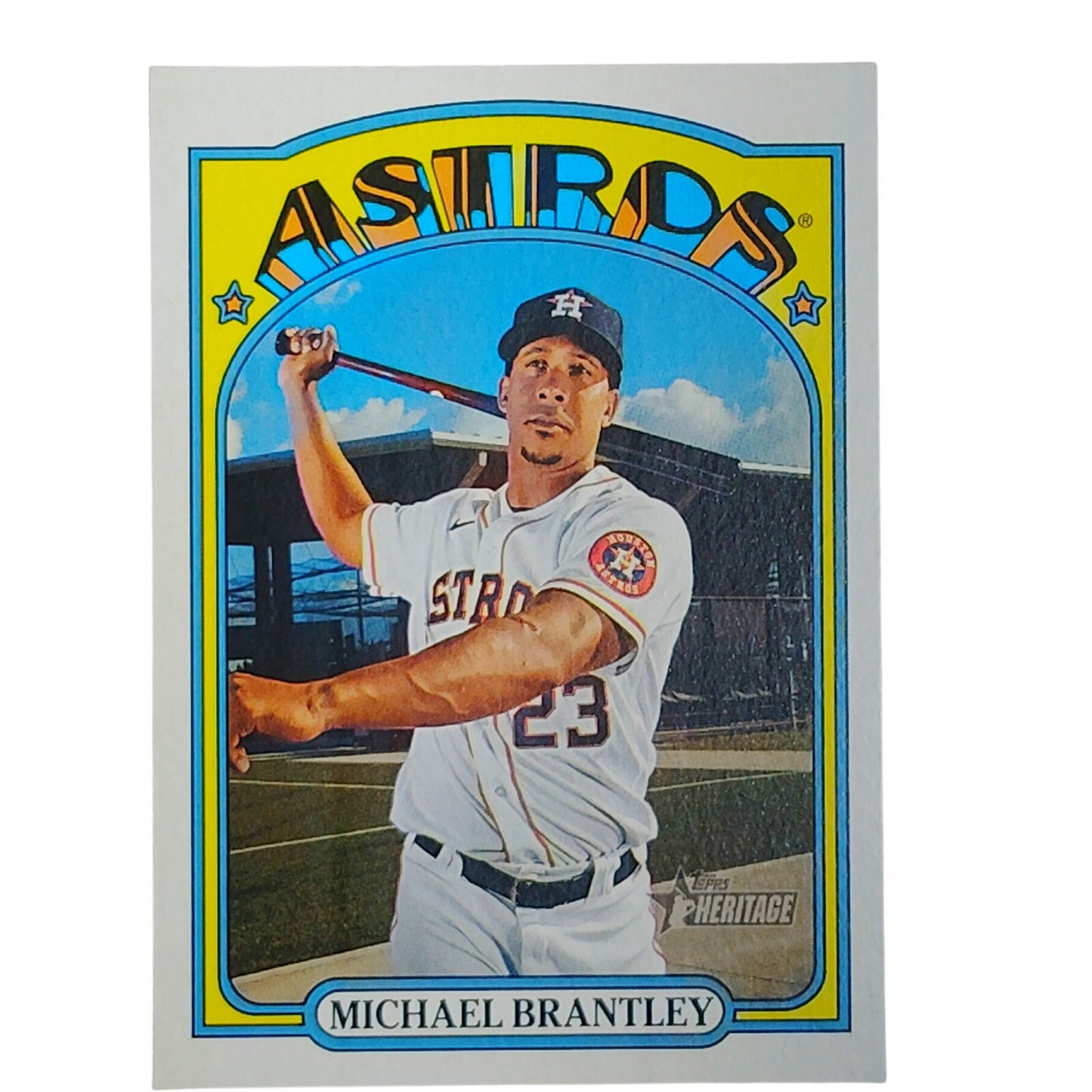 2021 Topps Heritage Michael Brantley 54 Houston Astros Outfield VG/EX