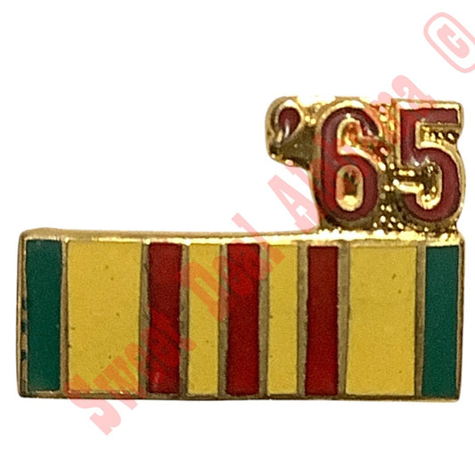 1965 Vietnam Service Ribbon- Hat, Lapel or Tie Pin 9/16"H x 7/8"W