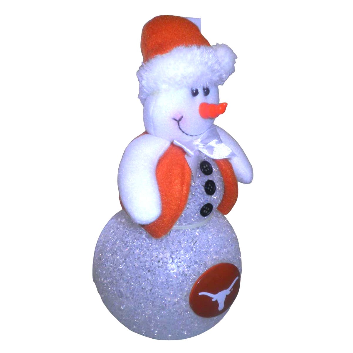 NCAA SEC Texas Longhorns 10" Light-up Tabletop Snowman, 10 x 5.5 x 5.5 inches