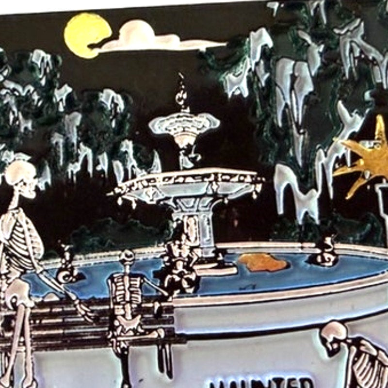Haunted Savannah Georgia 3D PVC Magnet Forsyth Park Fountain Skeletons Spooky