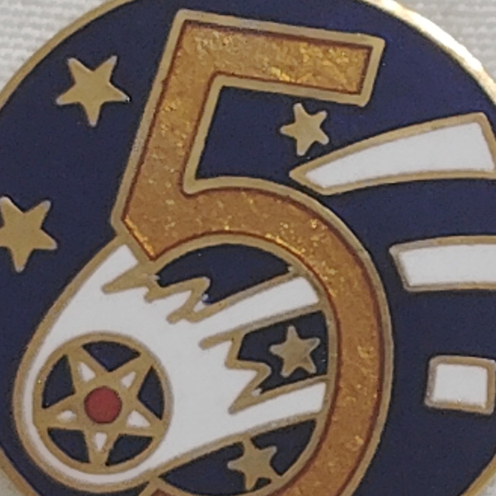 U.S. 5th Air Force Insignia Novelty Enamel Pin – 1" Double Clutch Hat, Lapel Pin