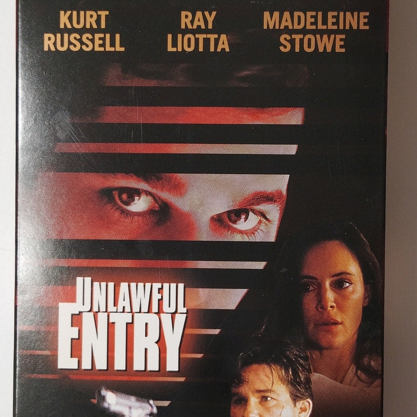 Unlawful Entry VHS 1992 Kurt Russell Madeleine Stowe Ray Liotta Thriller Vintage