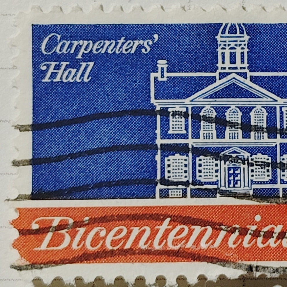 1974 Scott No. 1545 – 10¢ Carpenters’ Hall – Bicentennial Era – Used
