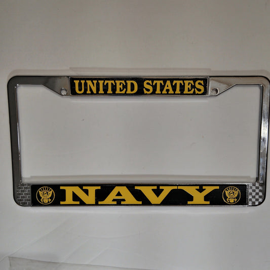 United States Navy 12.25 x 6.25 License Plate Frame for Standard 12 x 6 Tags