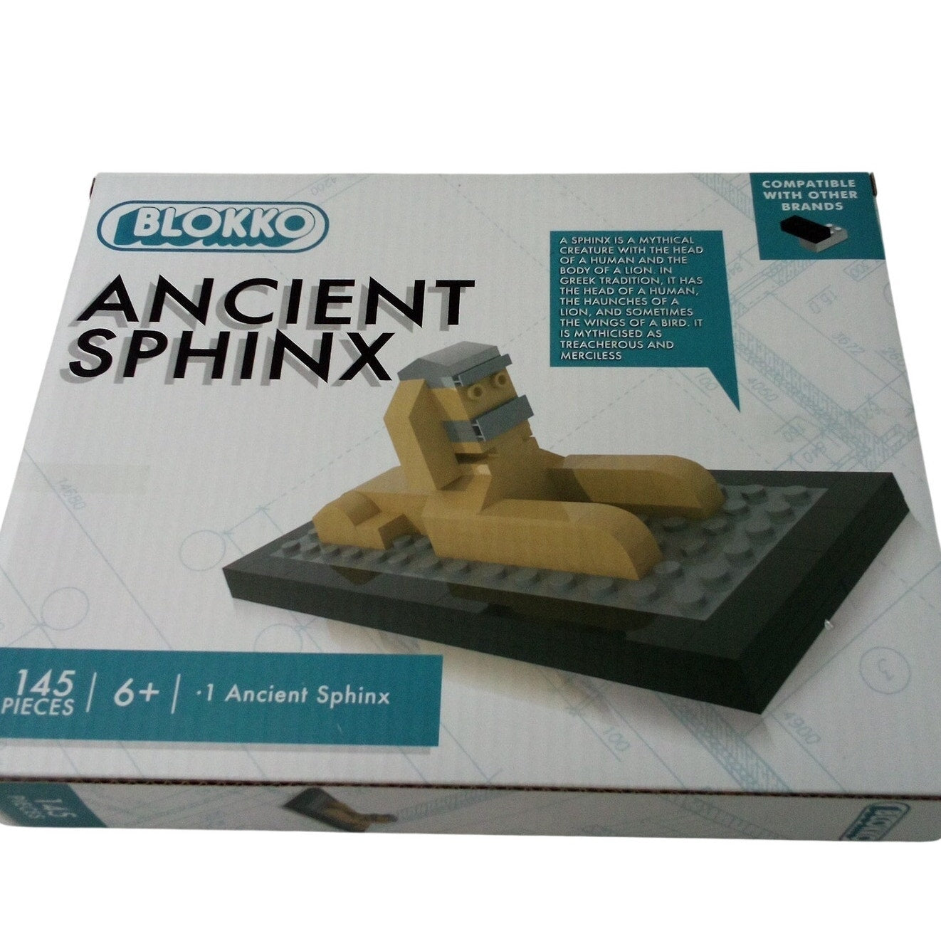 Blokko Ancient Sphinx 3D Block Building Puzzle – 145 Pieces – Ages 6+