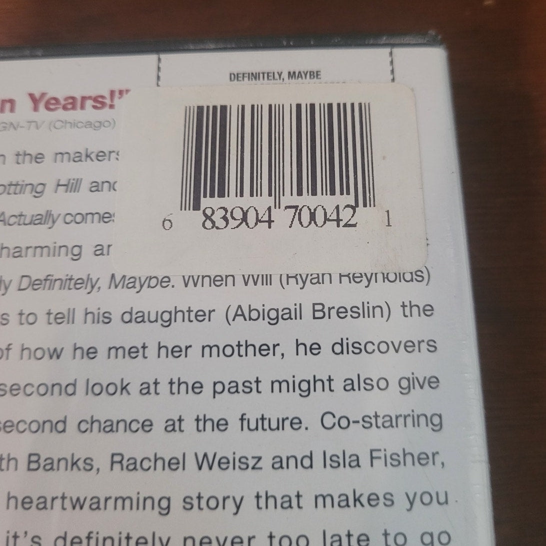 Definitely Maybe DVD 2008 Romantic Comedy Drama Ryan Reynolds Abigail Breslin