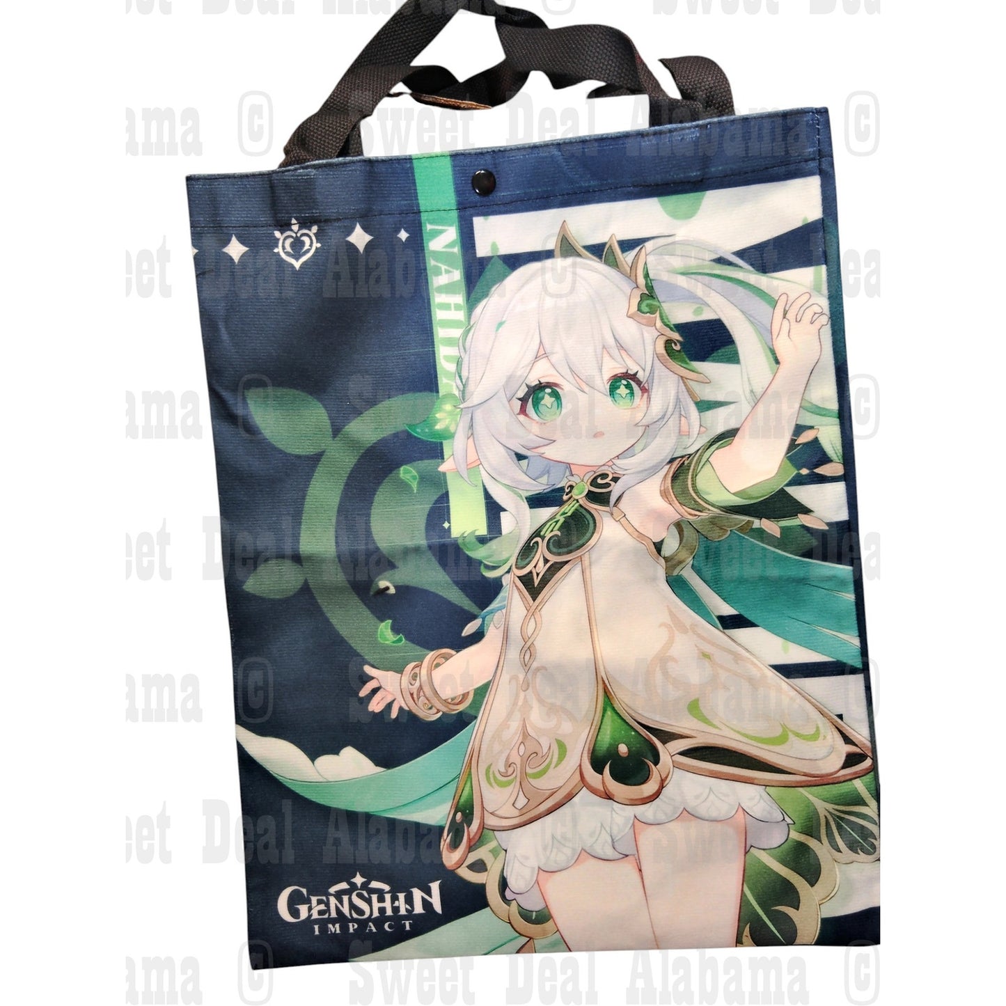 Genshin Impact Nahida Canvas Tote Bag – Double-Sided Printed, 16"H x 13"W
