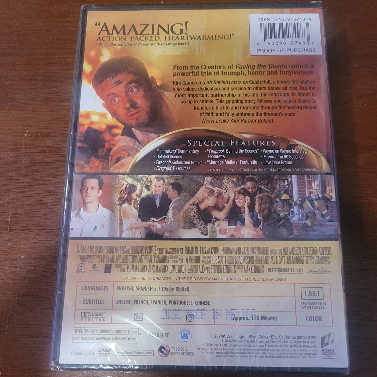 Fireproof DVD – Faith-Based Drama, Kirk Cameron, Marriage & Redemption Story