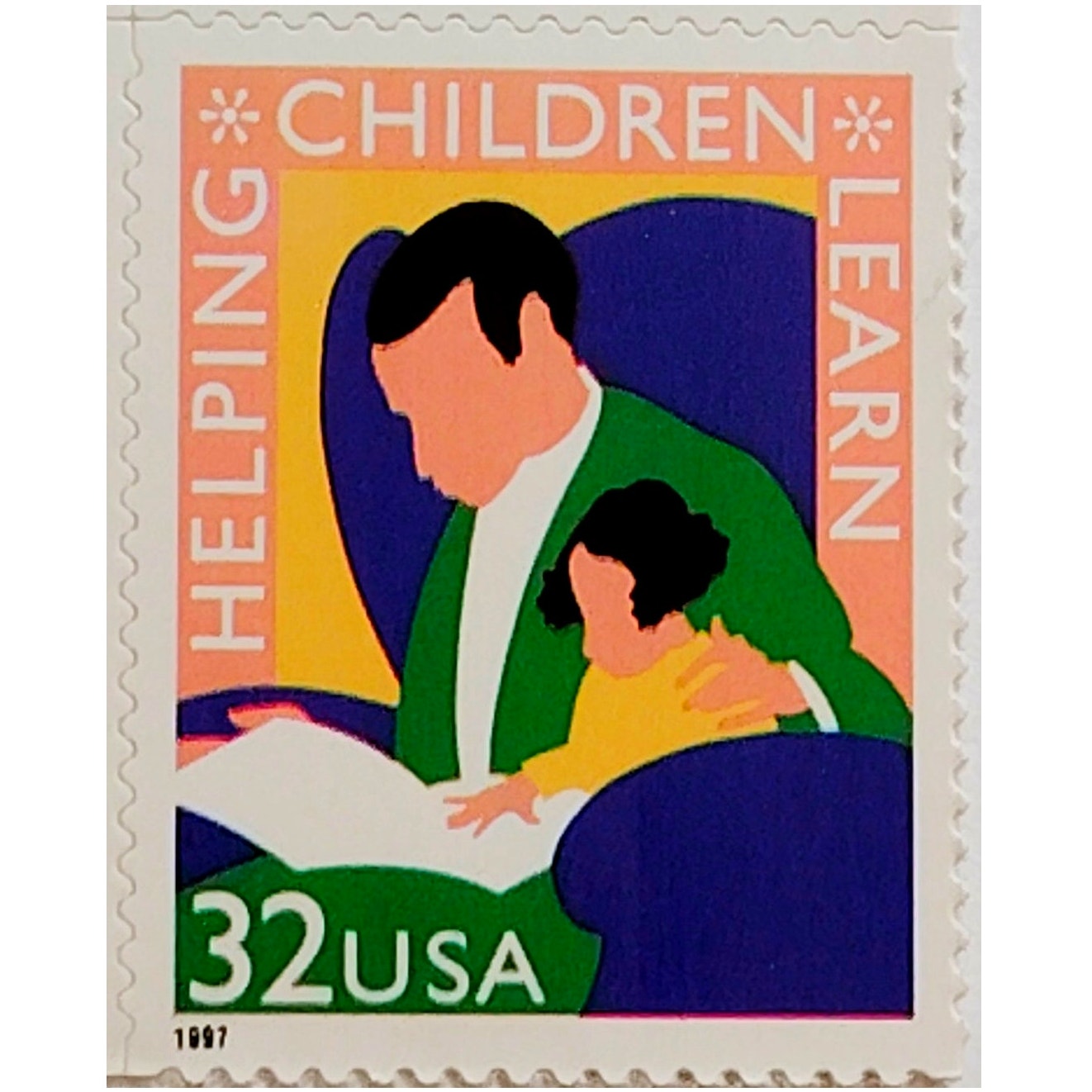 Block of 4 – 1997 USA 32¢ Helping Children Learn MNH Scott 3125
