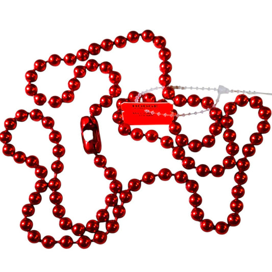 6.5mm Oversized Military Dog Tag Chain Red w/ Red Connector 38" Length