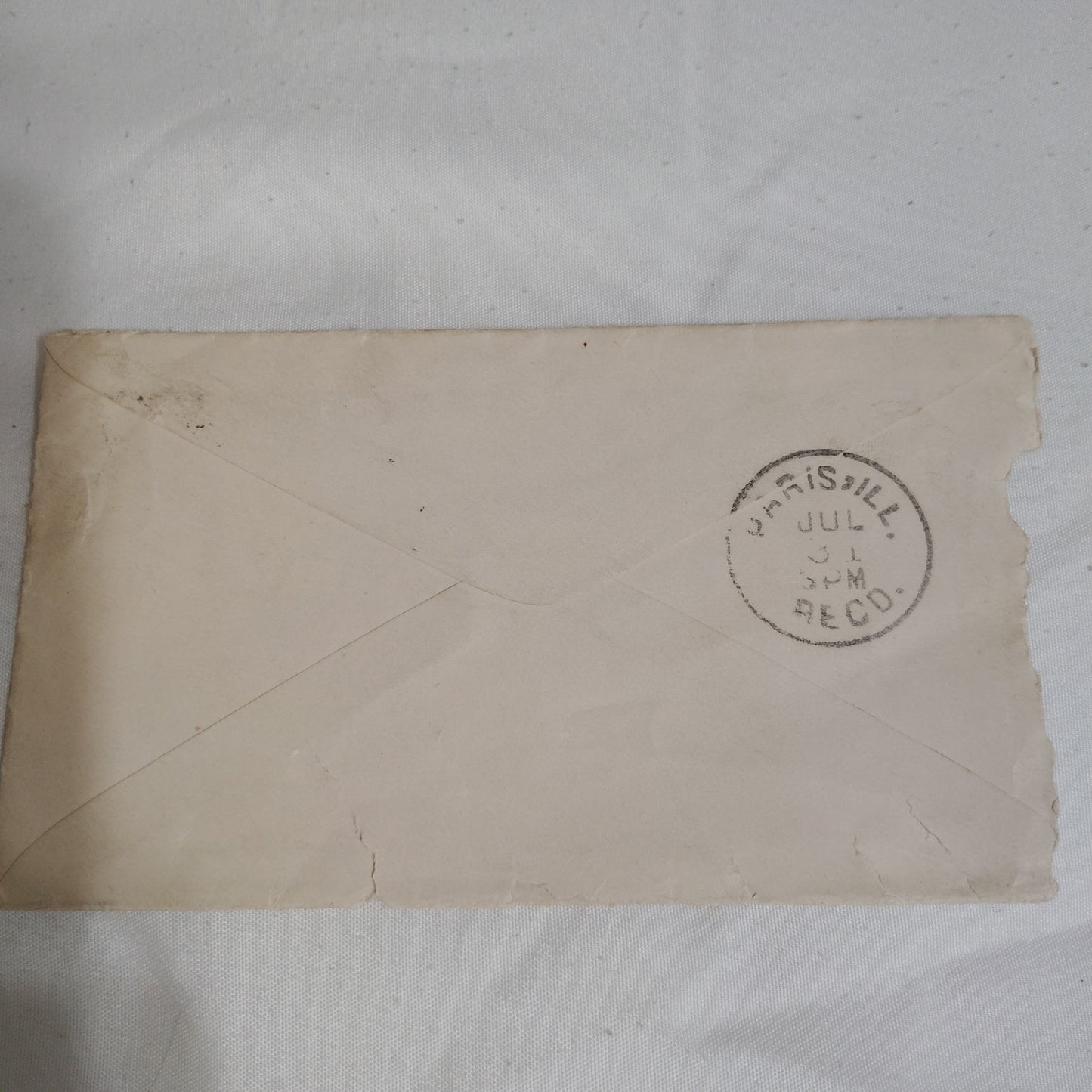 1886 U.S. Postal Cover, 2¢ George Washington, Used, Ireton, Iowa to Paris, Ill.