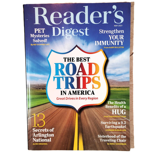 Reader's Digest May 2021 Best Road Trips in America Magazine Back Issue