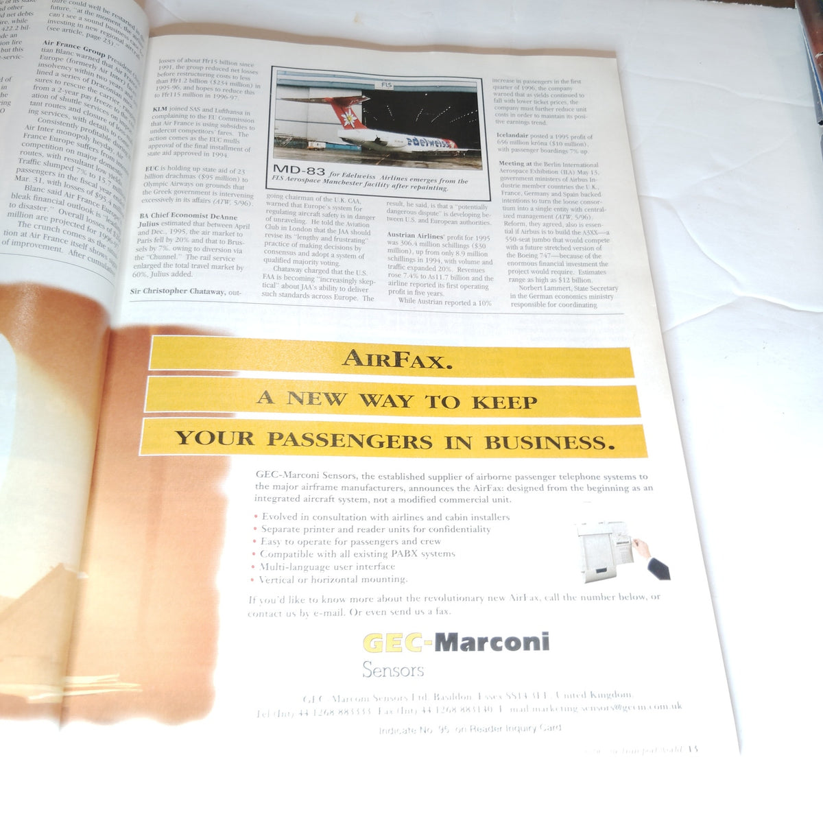 Air Transport World Magazine - June 1996 - Into the Clear Aviation