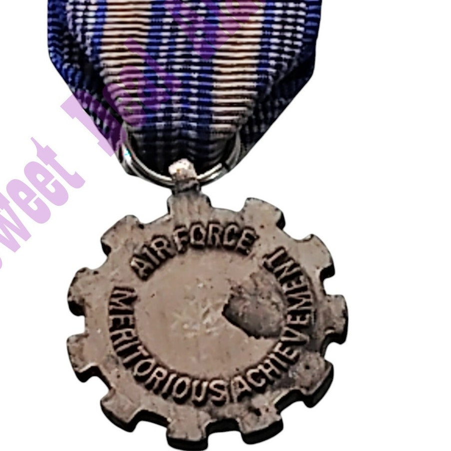 Air Force Meritorious Achievement Mini Medal 3/4"D Ribbon 3/4"W Overall 2-1/4"H