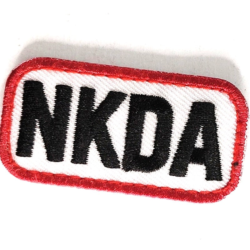 NKDA Medical ID (No Known Drug Allergies) Patch Red/Blk/White 2" × 1" Hook Back