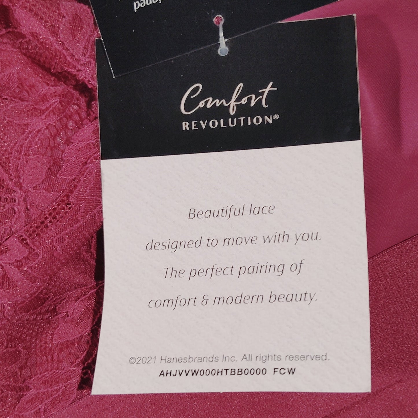 Bali Comfort Revolutionize Wireless Plunge Bralette – Deep Cerise – Small