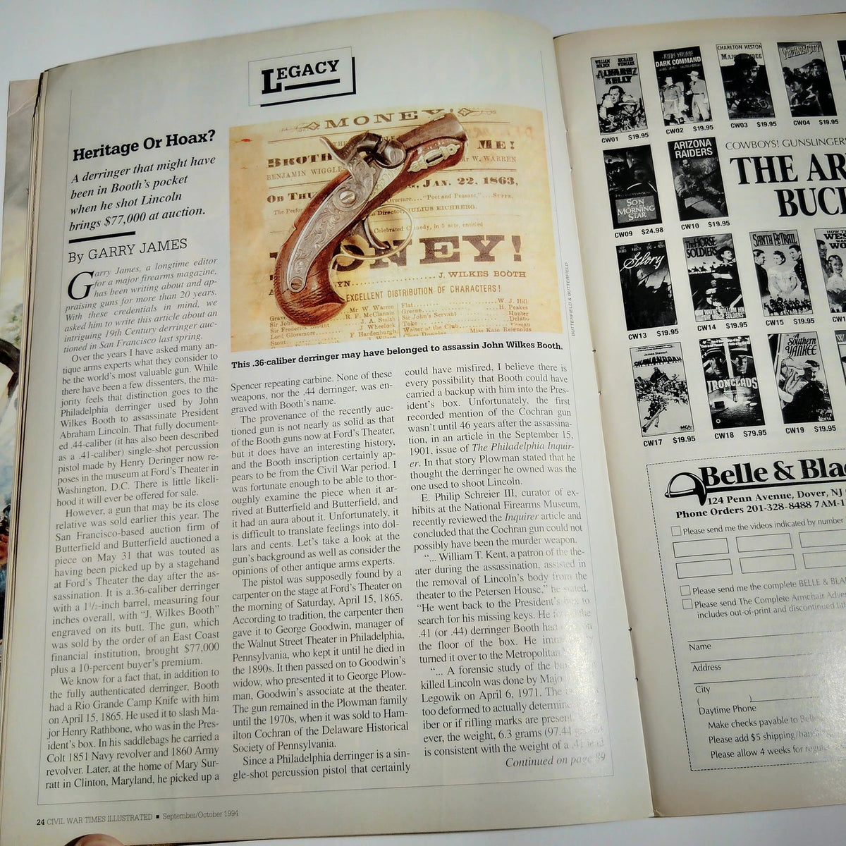 Civil War Times Illustrated Magazine October 1994 Vol XXXIII No 4 Vintage