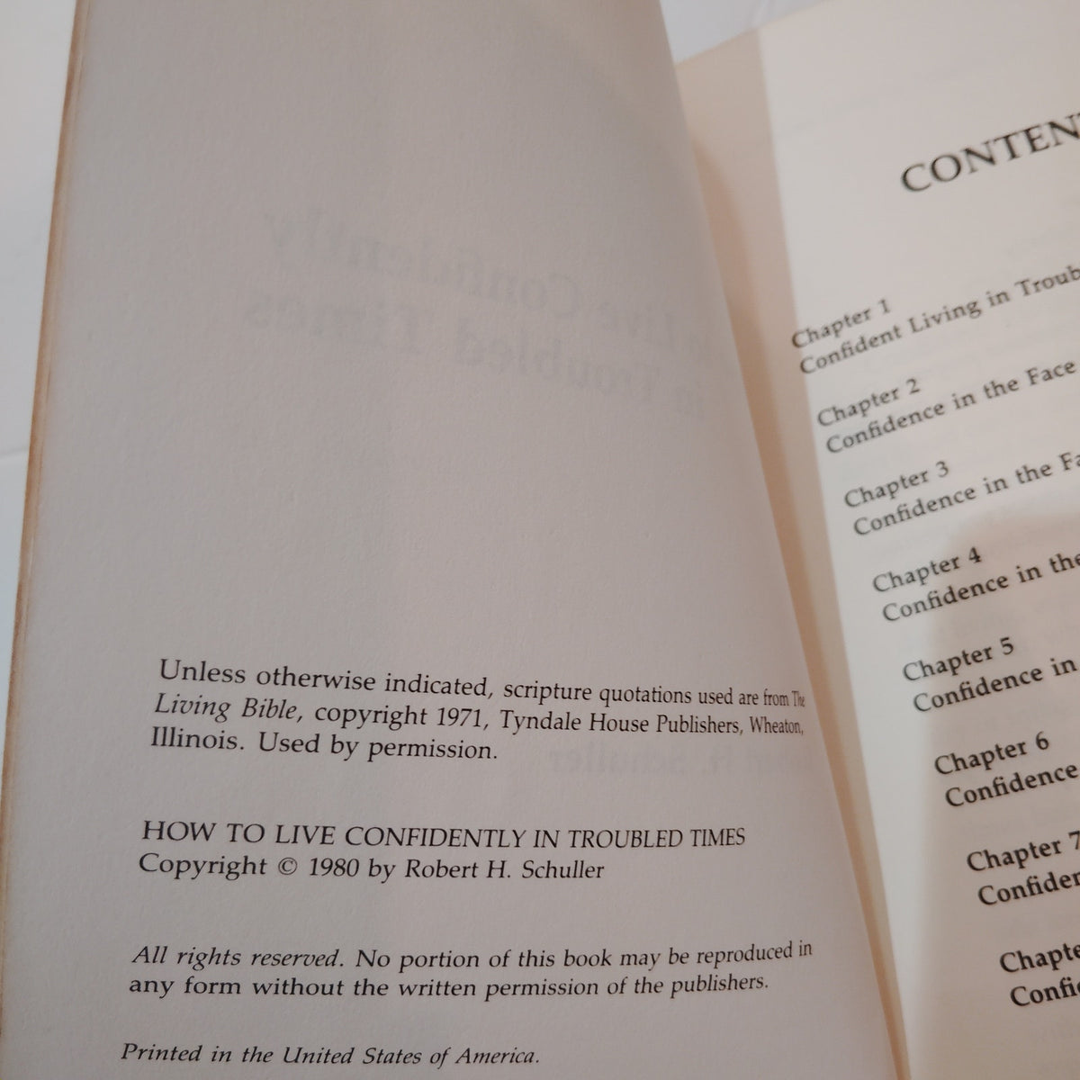 Vintage 1980 Dr. Robert Schuller Blue PB – Live Confidently in Troubled Times