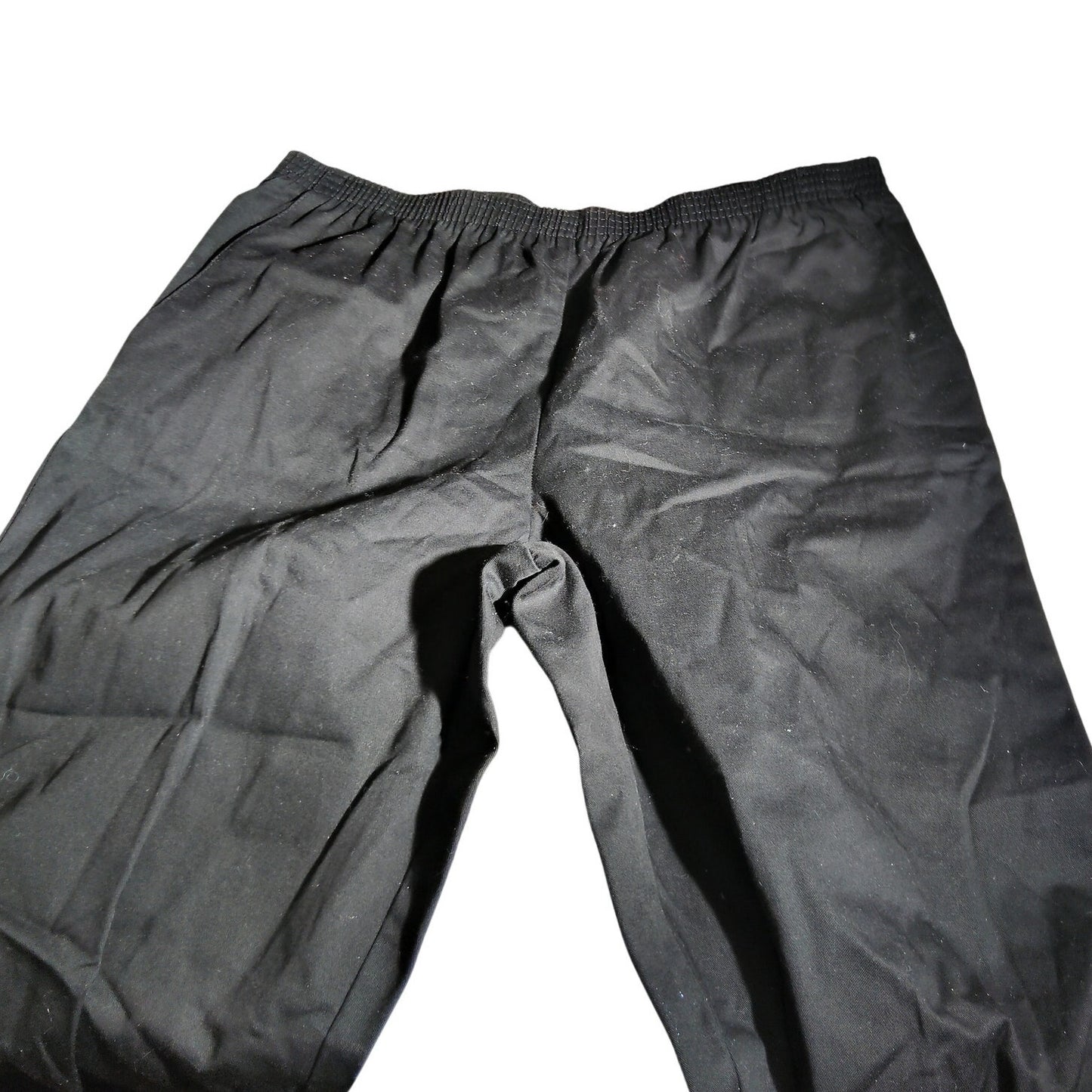 Alfred Dunner Classics PM Black Stretch Pants All Elastic Waist Straight Leg 14