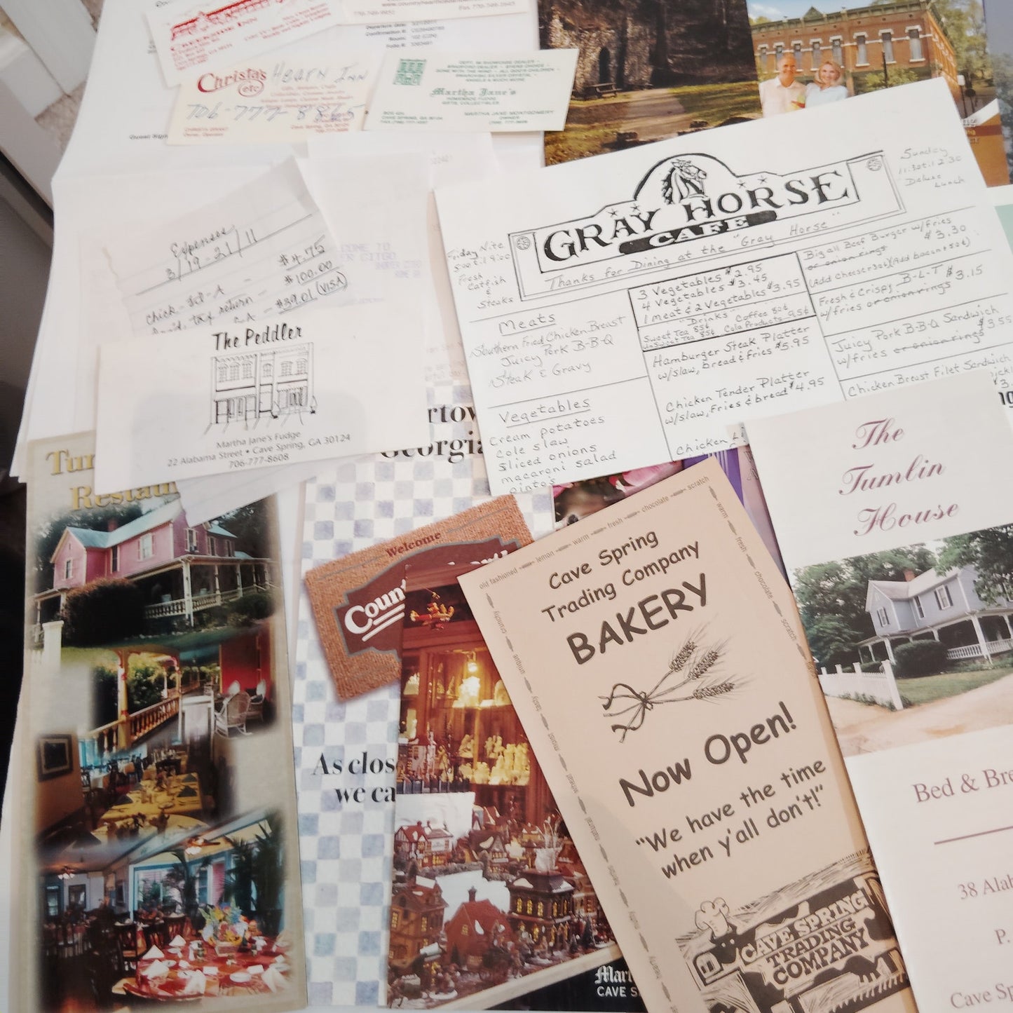 Vintage Cave Spring & Rome, GA Travel Ephemera Lot - Tourist Brochures, Maps