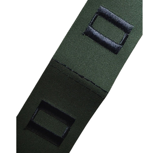 Pre-1989 USN Collar Devices Subdued Embroidered Senior Lieutenant ODG Sew-On