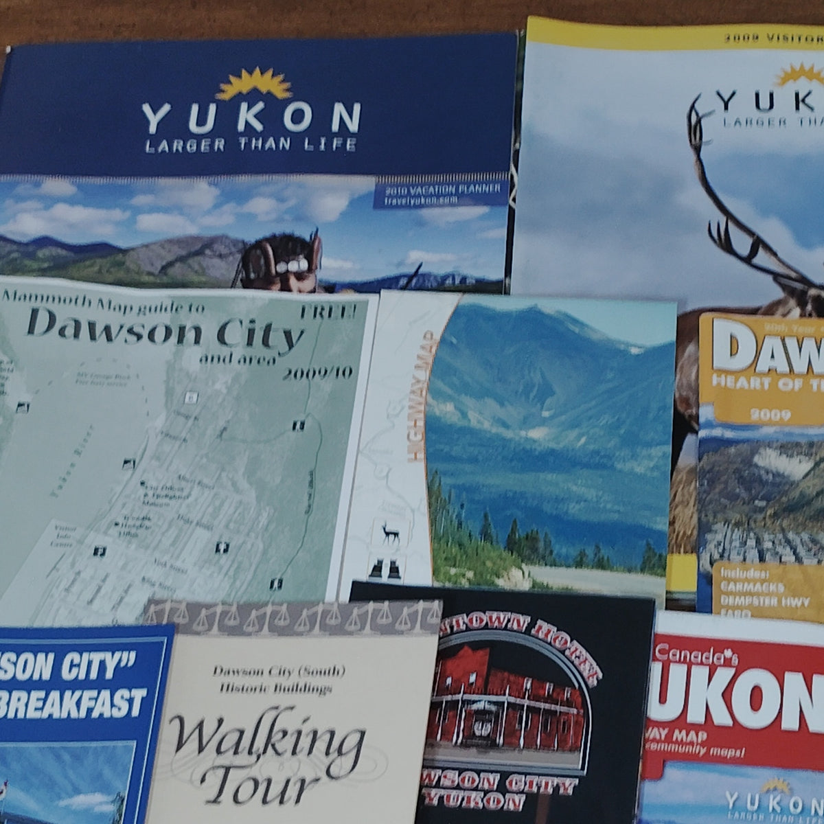 Dawson City Yukon Ephemera Collection 2009 - Travel Brochures & Maps