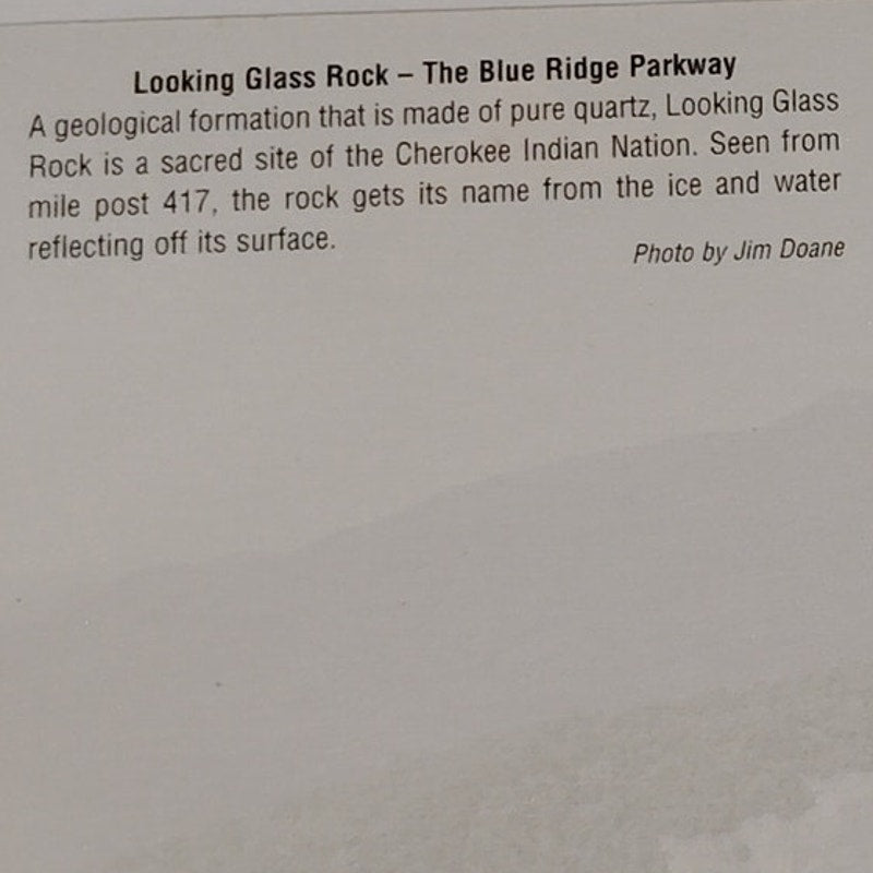 VTG Looking Glass Rock NC Postcard APS Jim Doane Quartz Formation NOS
