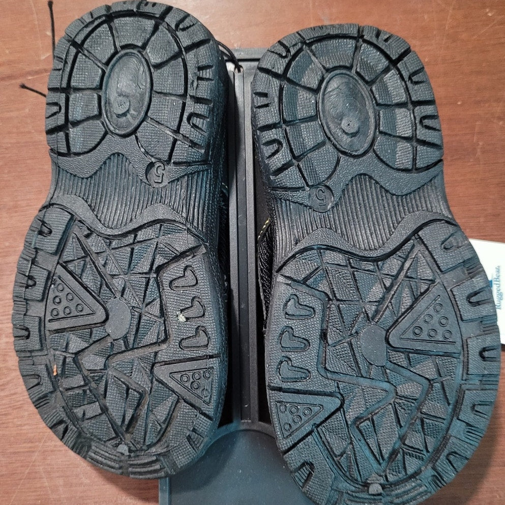 Rugged Bear Kids’ Black/Red Fire Dept. Sport Sandals, Water-Ready Size 5 Toddler