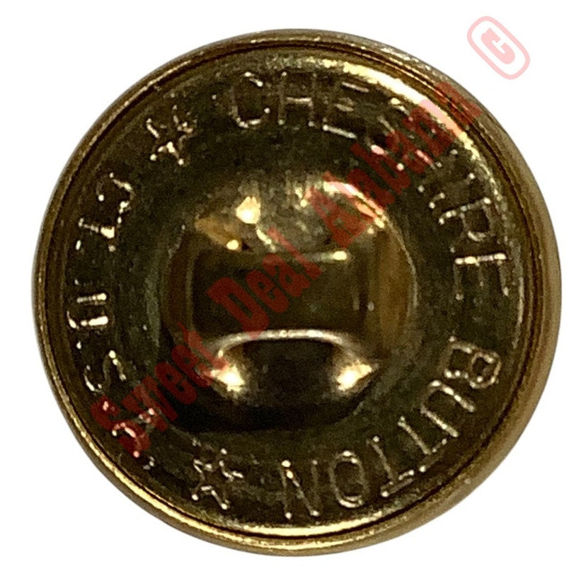 Chesire Button CT. U.S.A., Brass Button w/ Eagle Seal, 5/8"D