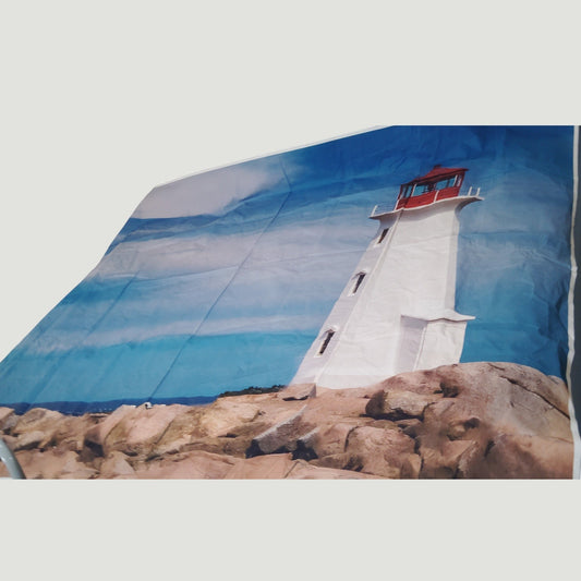7x5FT Microfiber Backdrop Peggy’s Cove Lighthouse Scenic Photo Background