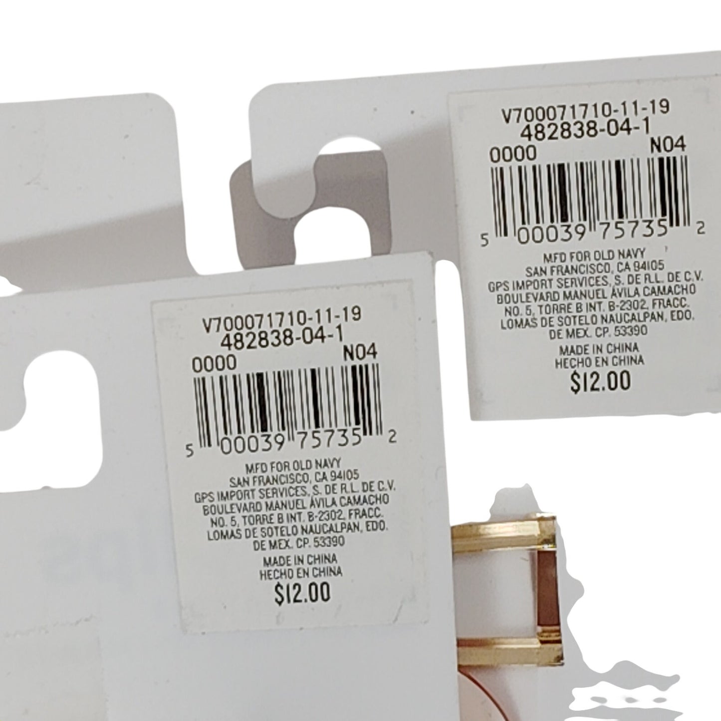 Old Navy Hair Clips – 2 Matching 3-Packs – Teardrop Style – Orange, Cream, Brown