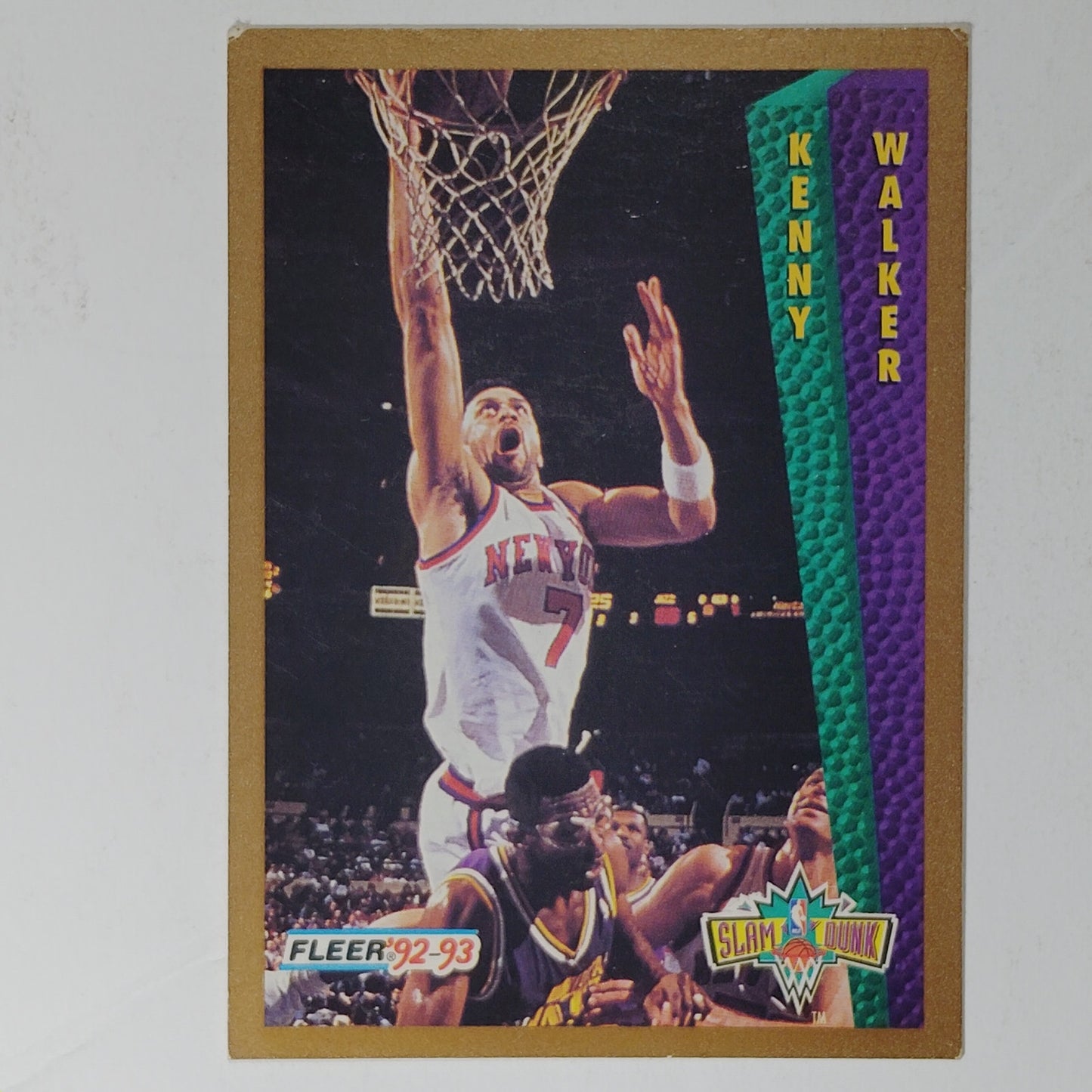 1992‑93 Fleer Kenny Walker Slam Dunk – New York Knicks – Ungraded VG/EX