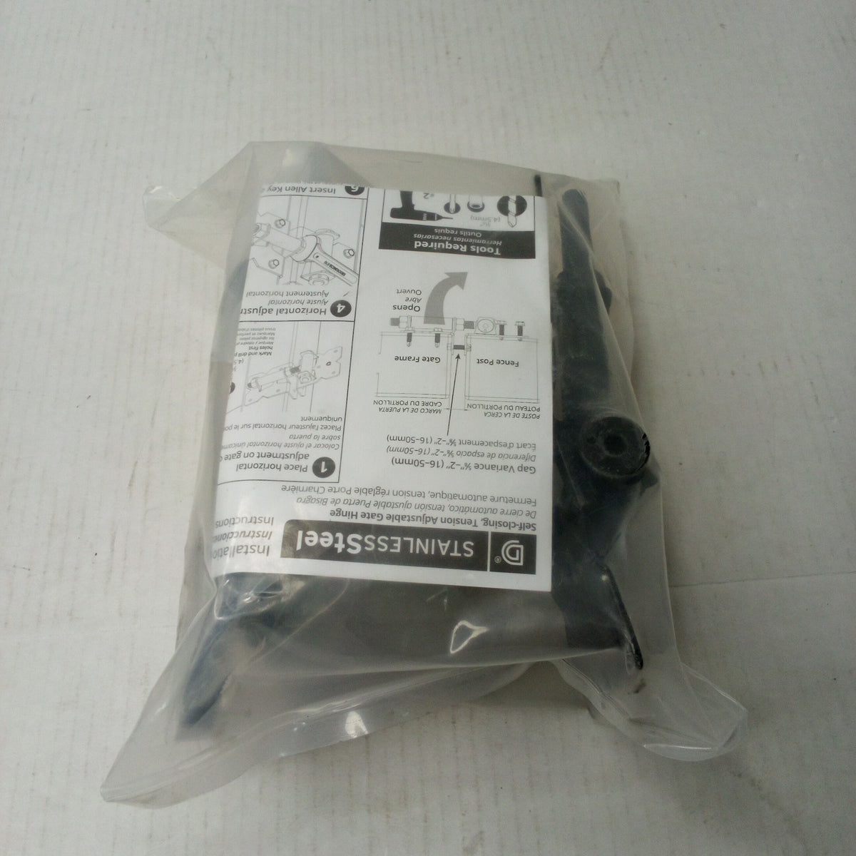 D&D Technologies DDS2HSNA Self-Closing Gate Hinge Stainless Steel Black