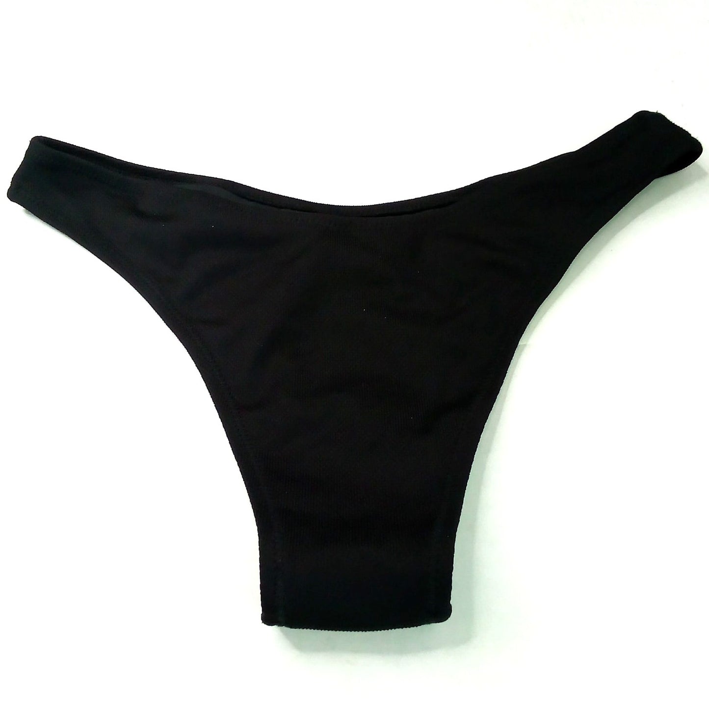 Cupshe Black V Front High Cut Bikini Bottoms Women’s Medium