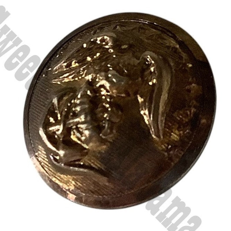 Vintage Military Button Featuring Eagle and Anchor Emblem, 5/8"D