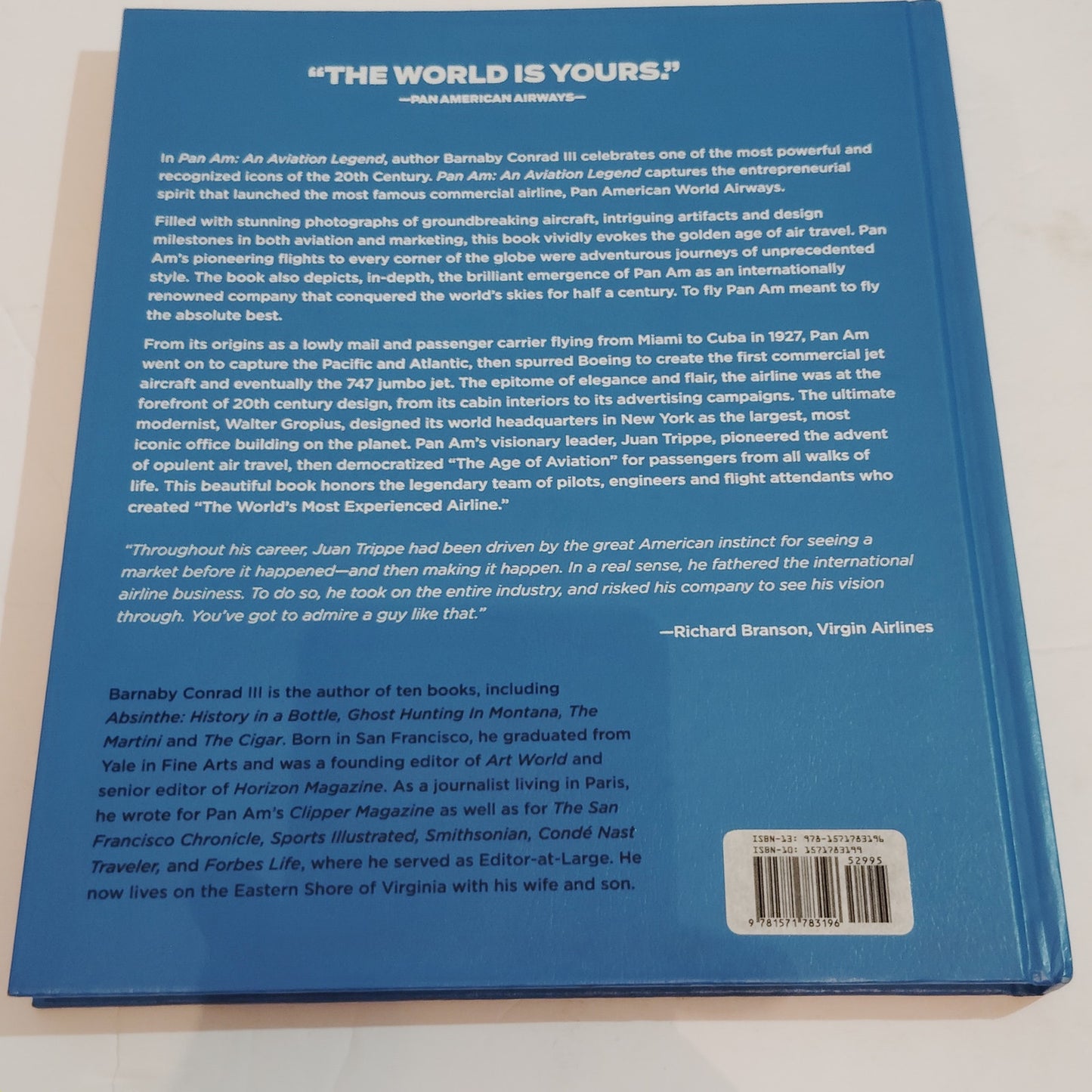 Pan Am: An Aviation Legend Hardcover Book by Barnaby Conrad III - 2013 Edition