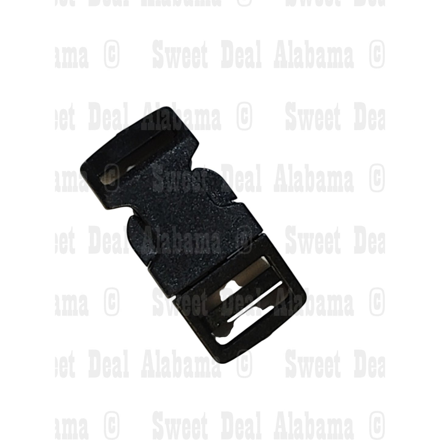 3/4" Domed Buckle Blk Plastic Replacement Clip, Military Webbing Strap Hardware